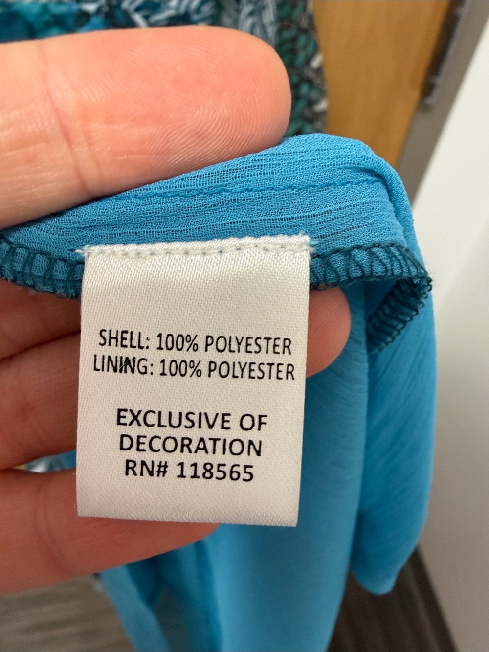 Blue Teal Mixed Patterned V-Neck Resortwear Maxi Dress with Sequin Details - Picture 3 of 12